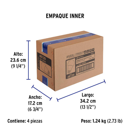 Pack de 4 lámparas LED A19 18 W (equiv. 125 W), luz de día | LED-125FX4 | 48129