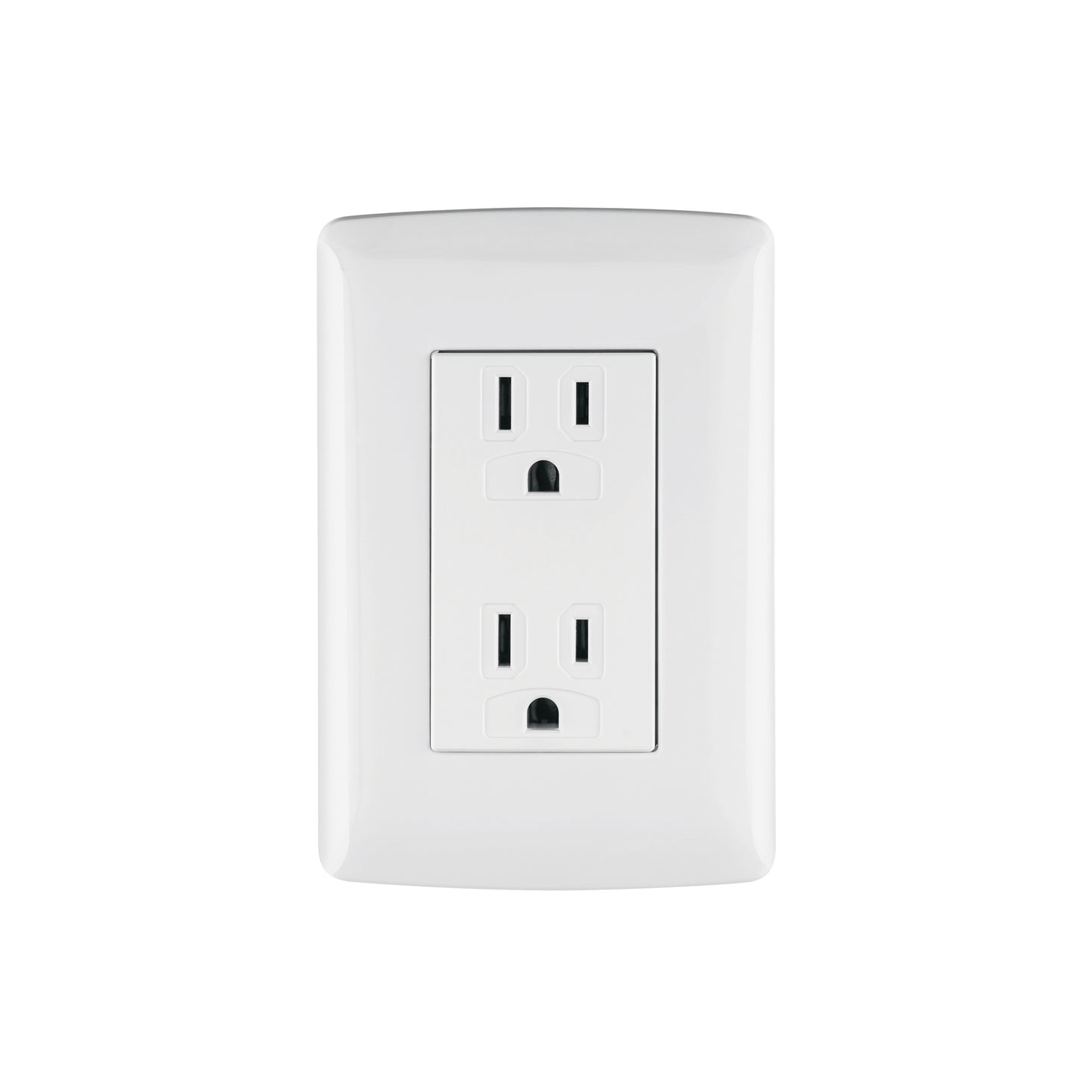 Contacto dúplex aterrizado, color blanco, línea Italiana | CODO-IB | 48130