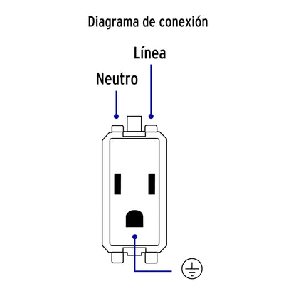 Contacto sencillo, 2 polos + tierra, línea Italiana, blanco | COA-IB | 48131