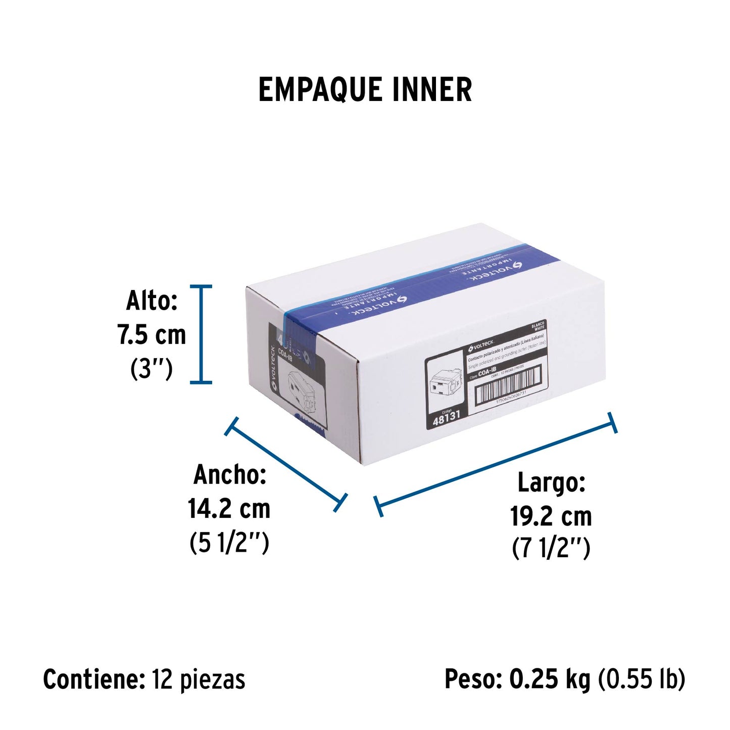 Contacto sencillo, 2 polos + tierra, línea Italiana, blanco | COA-IB | 48131