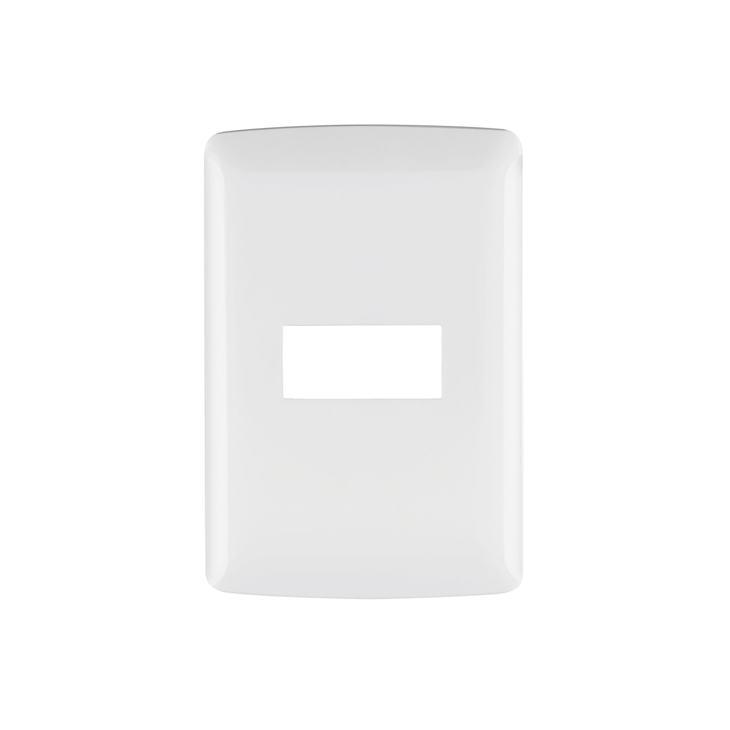 Placa 1 módulo de ABS, línea Italiana, color blanco, Volteck | PPSE-IB | 48134