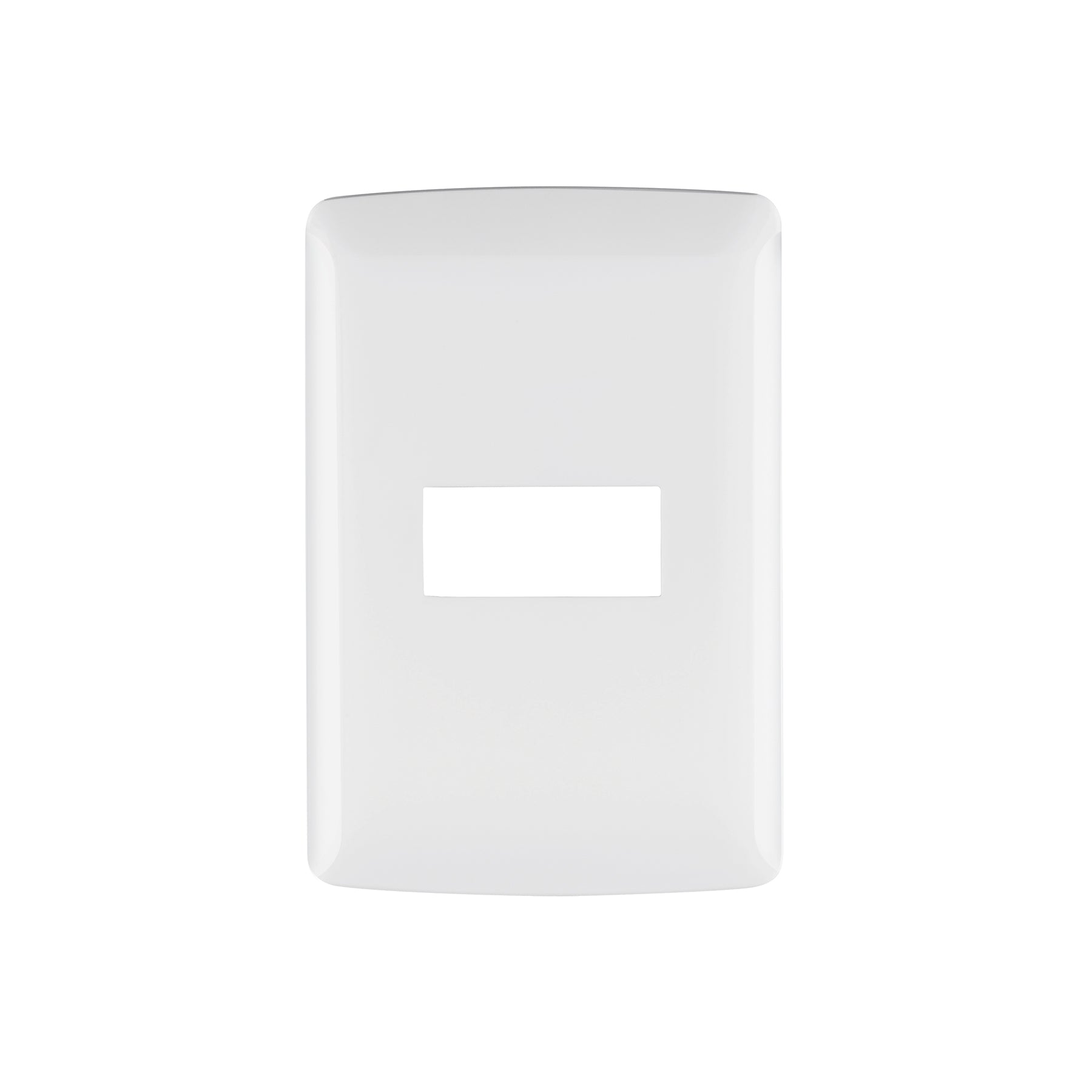 Placa 1 módulo de ABS, línea Italiana, color blanco, Volteck | PPSE-IB | 48134