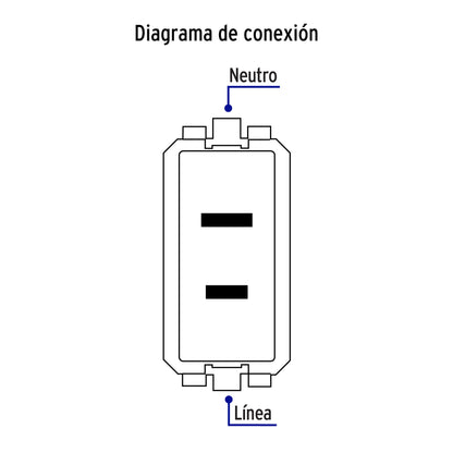 Contacto sencillo, 2polos, sin tierra, línea Italiana,blanco | CO-IB | 48135