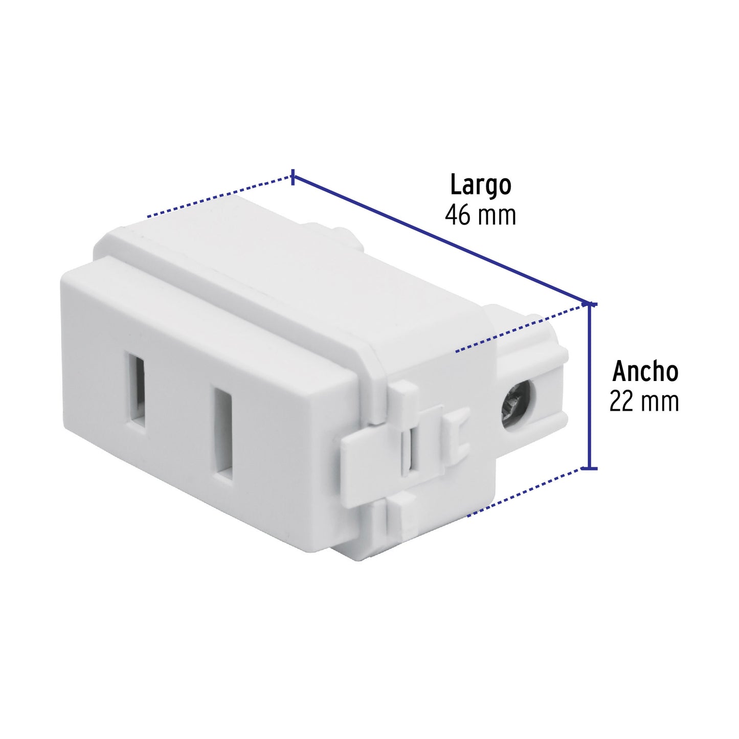 Contacto sencillo, 2polos, sin tierra, línea Italiana,blanco | CO-IB | 48135