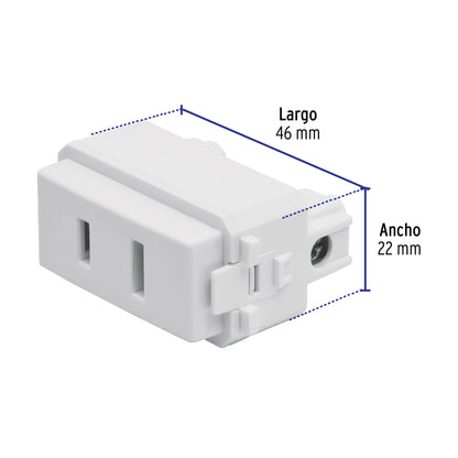 Contacto sencillo, 2polos, sin tierra, línea Italiana,blanco | CO-IB | 48135