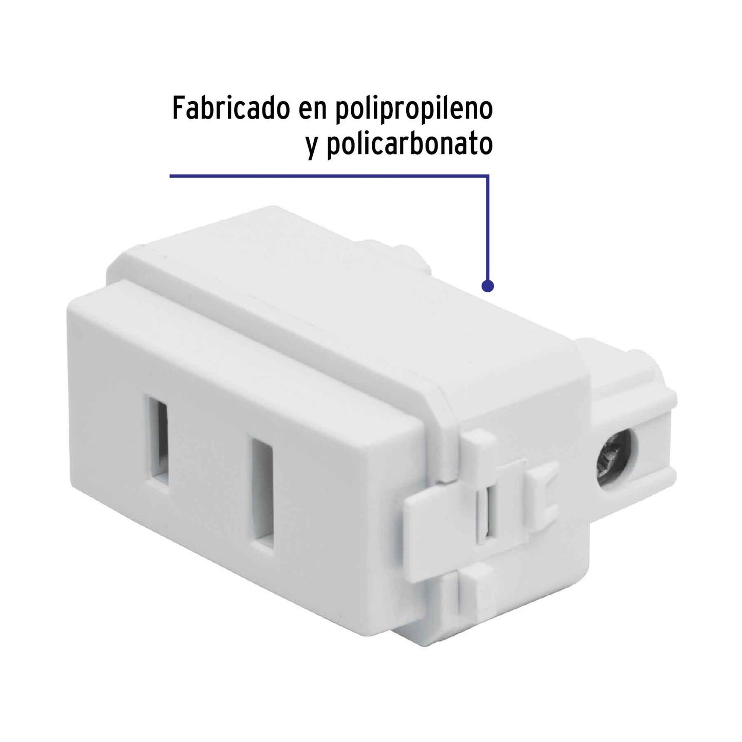 Contacto sencillo, 2polos, sin tierra, línea Italiana,blanco | CO-IB | 48135
