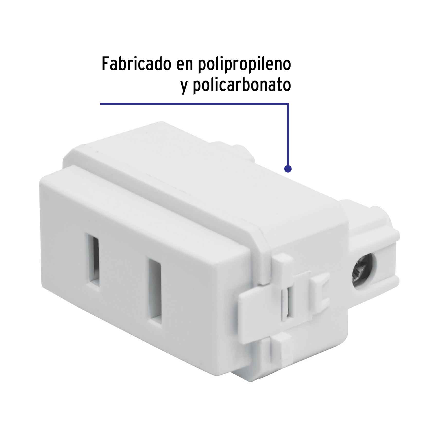 Contacto sencillo, 2polos, sin tierra, línea Italiana,blanco | CO-IB | 48135