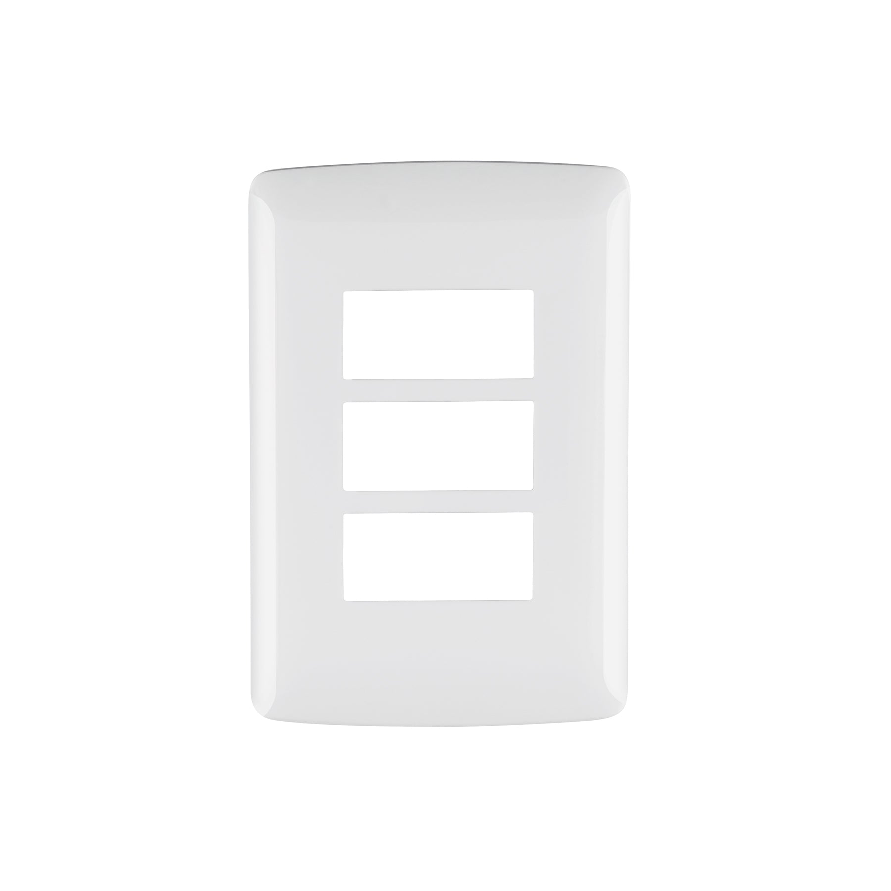 Placa 3 módulos de ABS, línea Italiana, color blanco | PPTR-IB | 48136