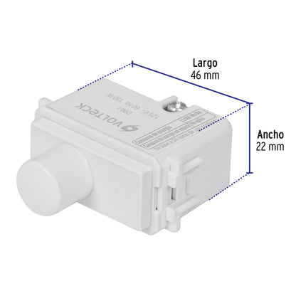 Dimmer giratorio, línea Italiana, color blanco, Volteck | DIM-IB | 48138