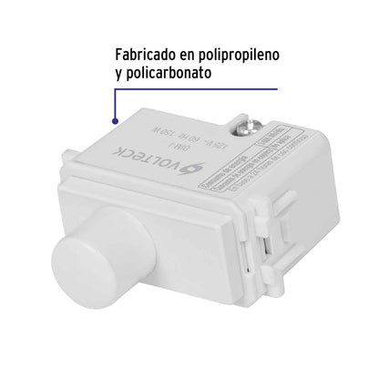 Dimmer giratorio, línea Italiana, color blanco, Volteck | DIM-IB | 48138