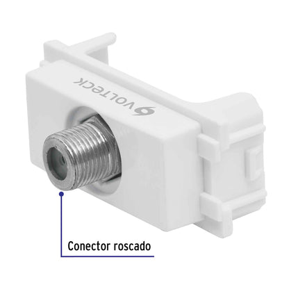 Toma de televisión, línea Italiana, color blanco, Volteck | TV-IB | 48141