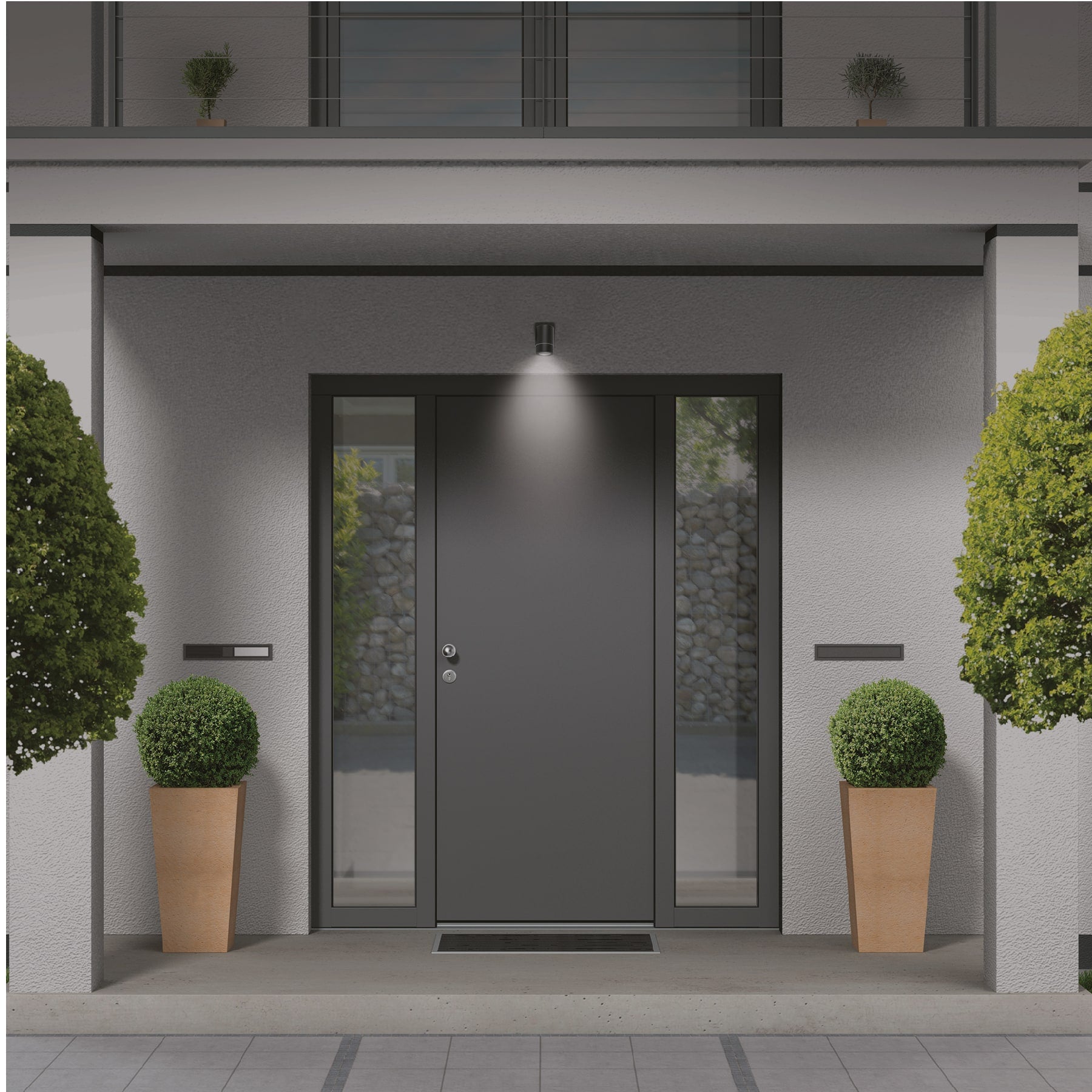 Arbotante de acento 1 spot negro, lámpara no incluida | ARB-203S | 48143