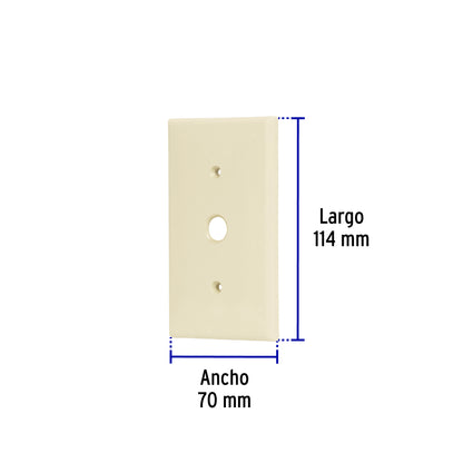 Placa de ABS para atenuador, Standard, marfil, Volteck | PPDI-S | 48170