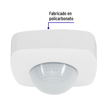 Sensor de movimiento para techo, alcance 20 m, Volteck | SEMO-20 | 48172