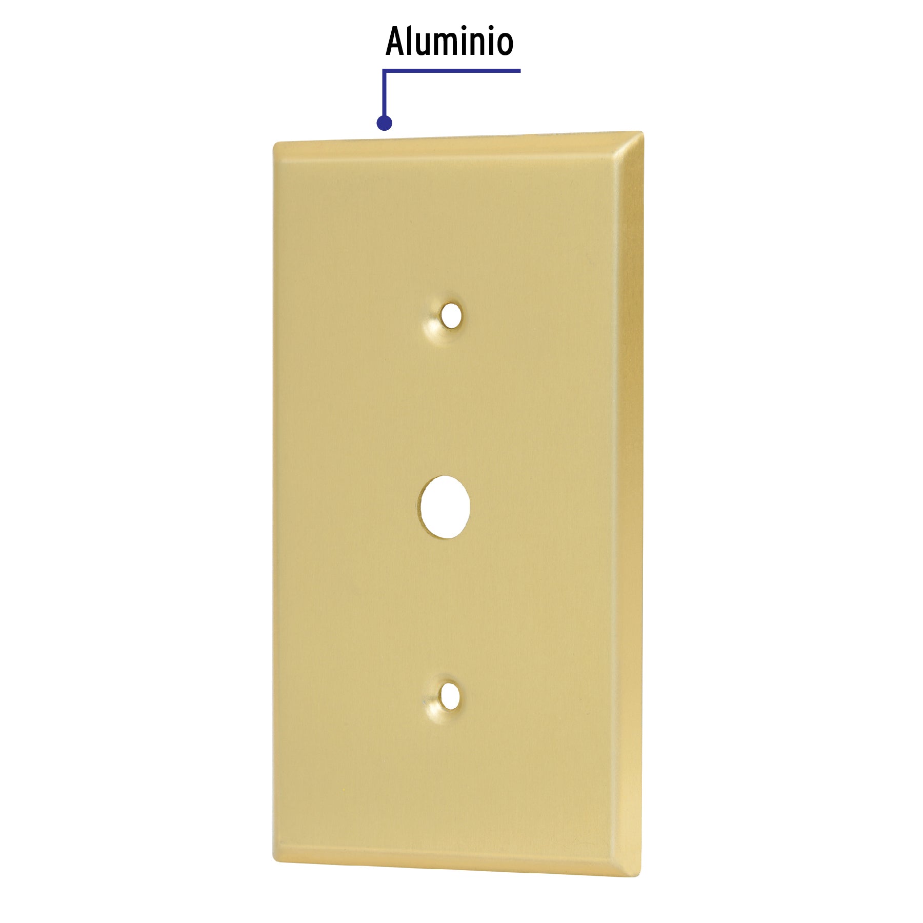 Placa para atenuador, de aluminio, línea Standard, Volteck | PADI-S | 48174
