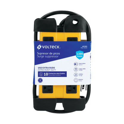 Multicontacto 14 AWG industrial supresor picos 10 entradas | MUL-1012X | 48190