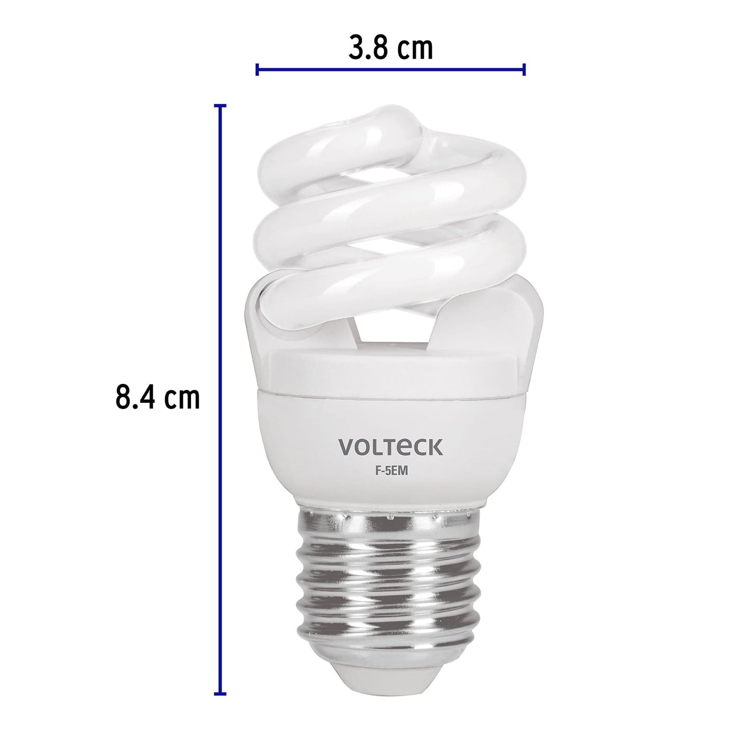 Lámpara espiral mini T2 5 W luz de día en blíster, Volteck | F-5EM | 48200