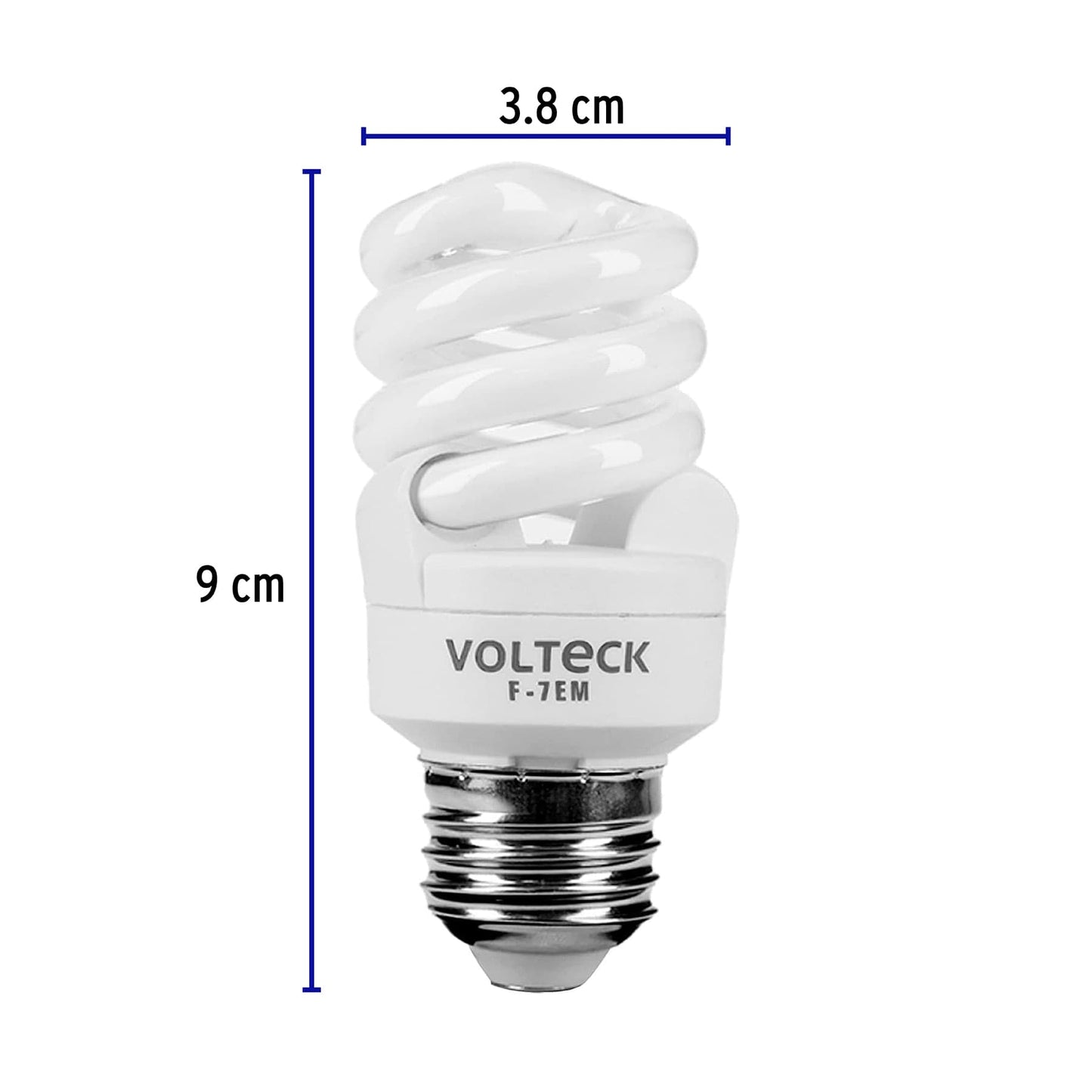 Lámpara espiral mini T2 7 W luz de día en blíster, Volteck | F-7EM | 48202