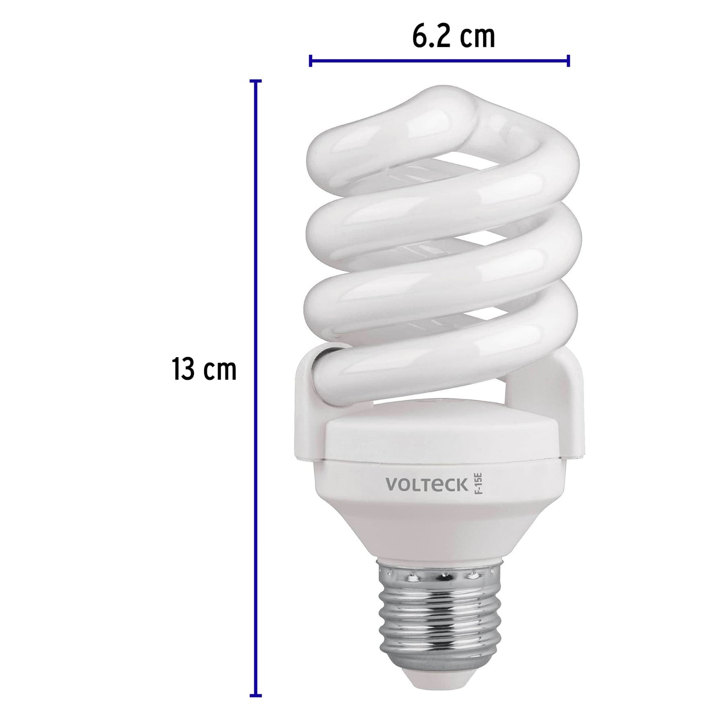 Lámpara espiral T4 15 W luz de día en blíster, Volteck | F-15E | 48212