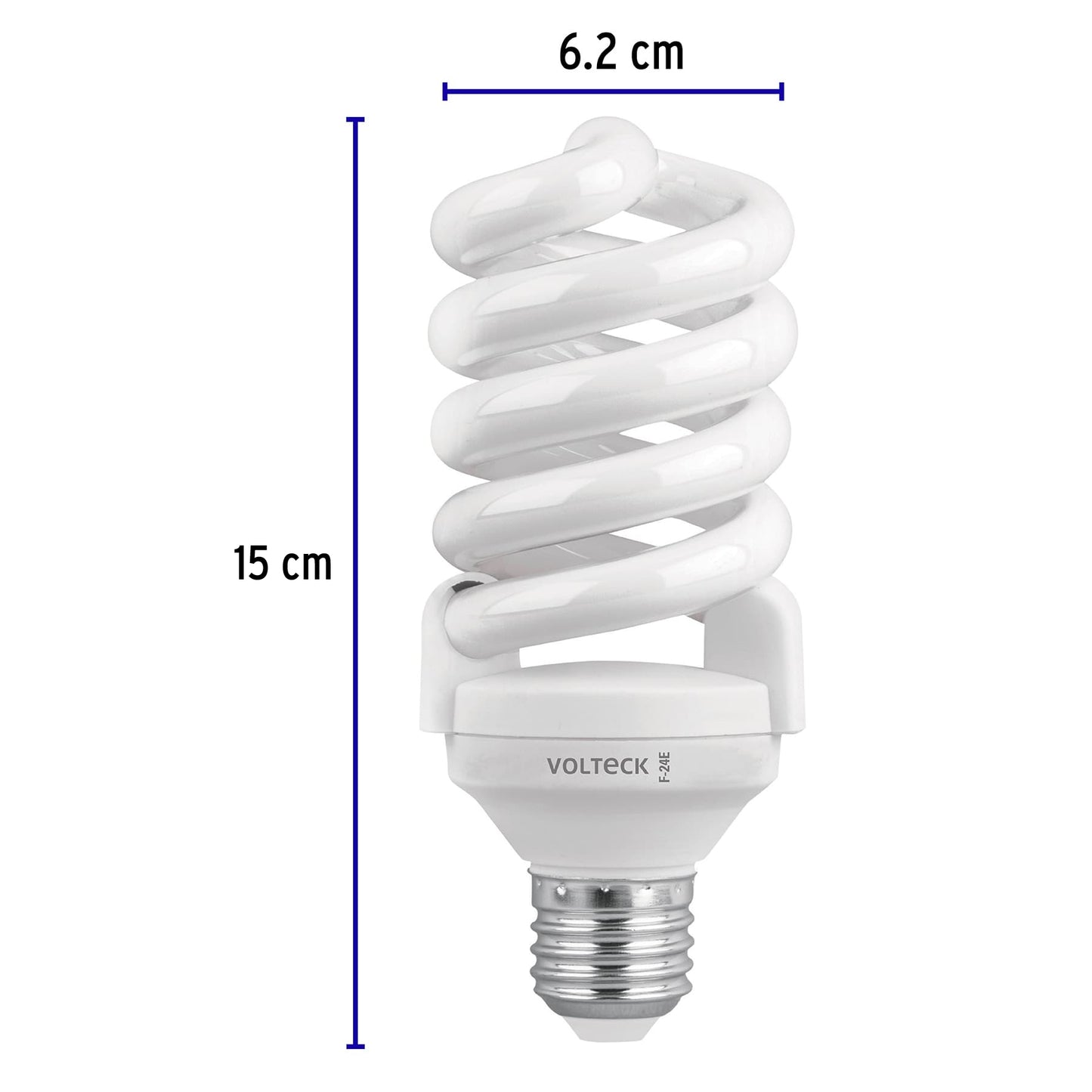 Lámpara espiral T4 24 W luz de día en blíster, Volteck | F-24E | 48215