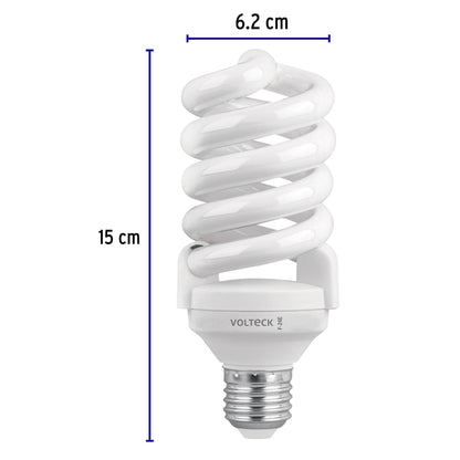 Lámpara espiral T4 24 W luz de día en blíster, Volteck | F-24E | 48215