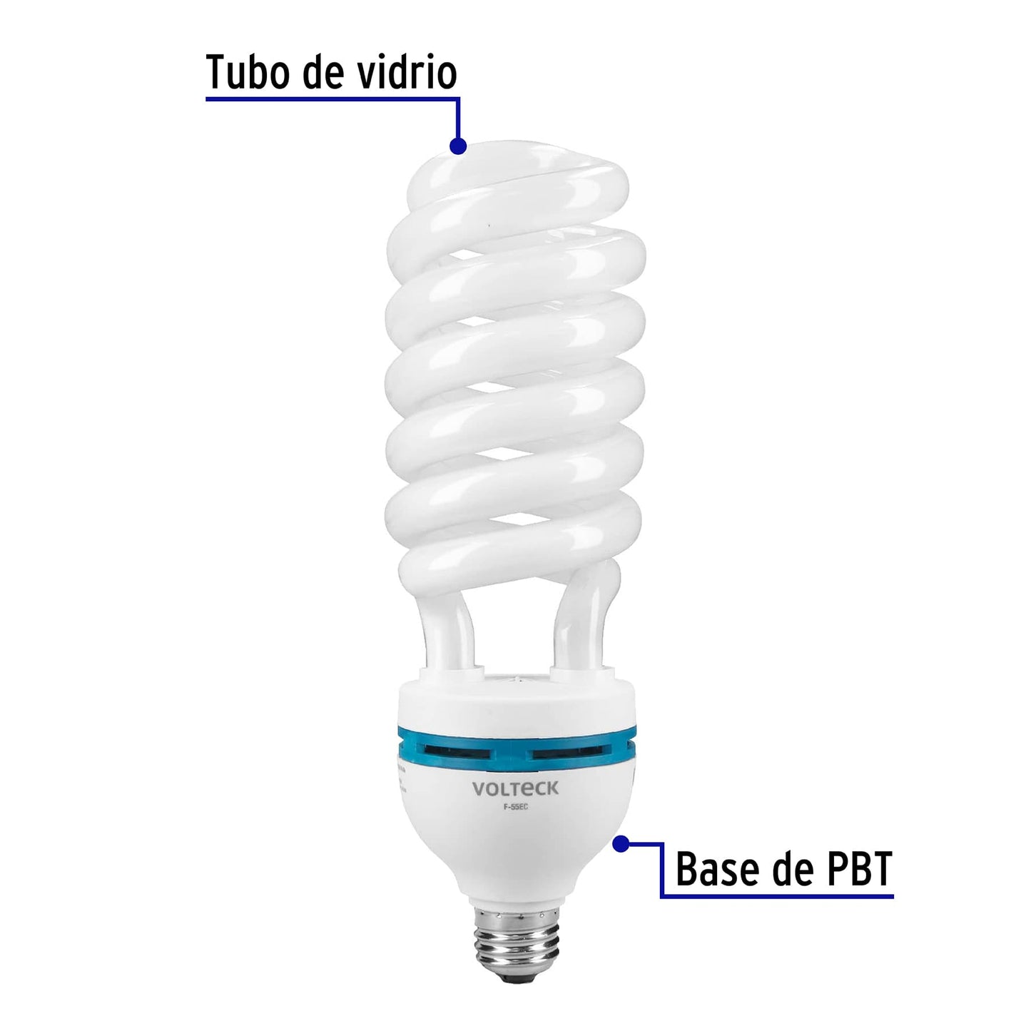 Lámpara espiral T5 55 W alta potencia luz de día, caja | F-55EC | 48216