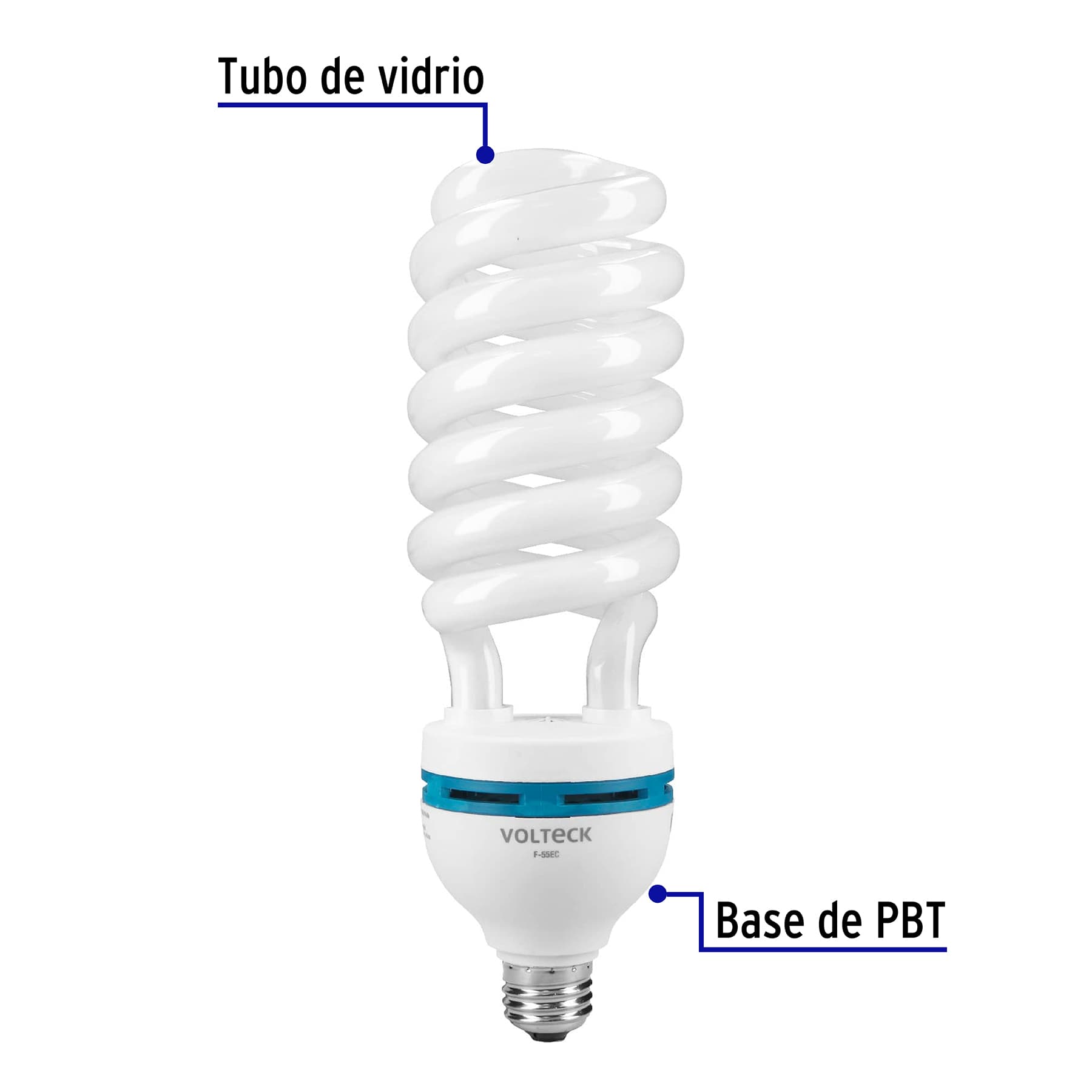 Lámpara espiral T5 55 W alta potencia luz de día, caja | F-55EC | 48216