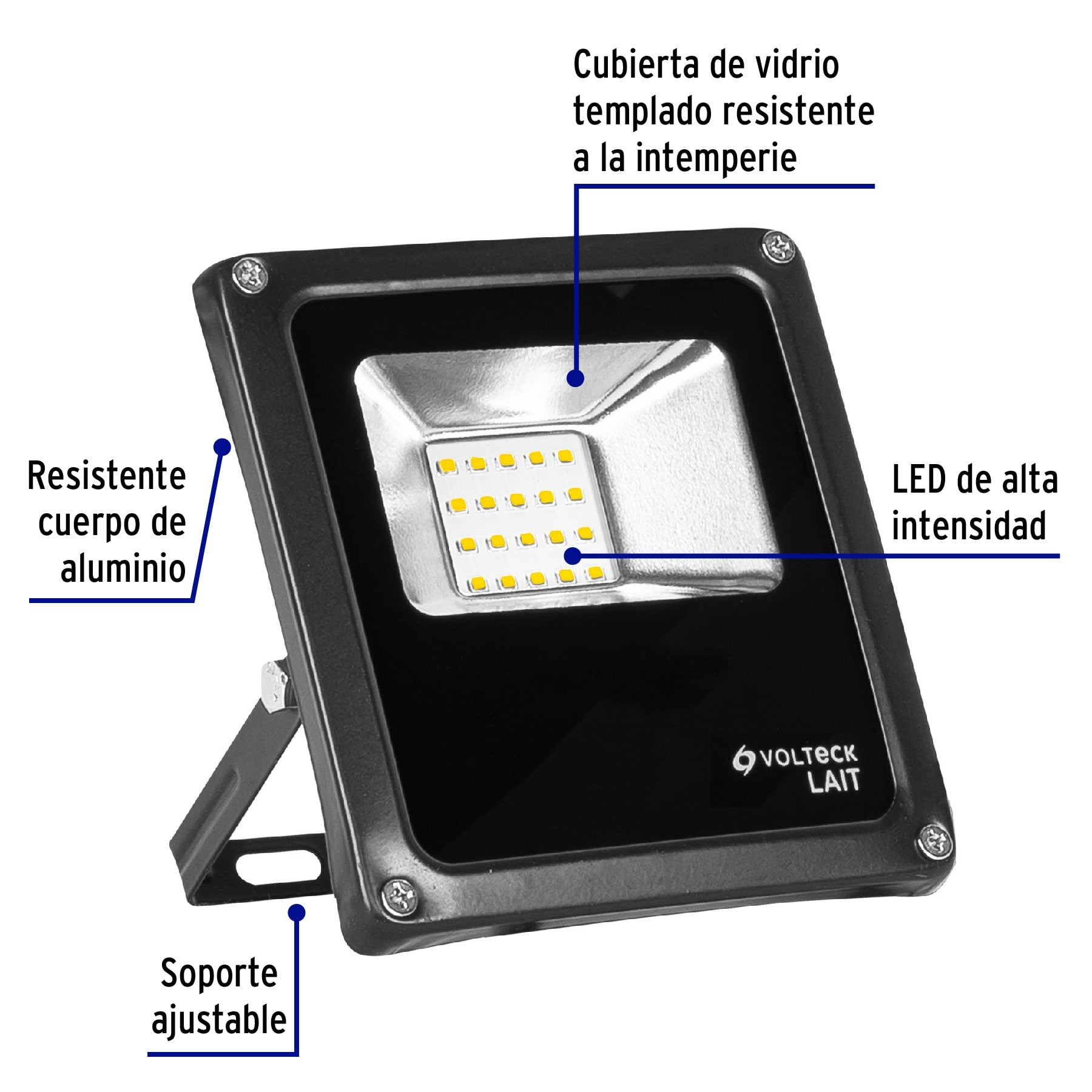 Reflector LED para exteriores 10W 6500K, VOLTECK | REF-300L | 48218