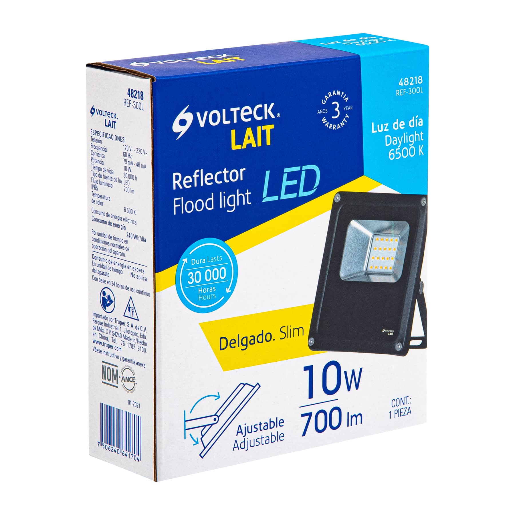 Reflector LED para exteriores 10W 6500K, VOLTECK | REF-300L | 48218