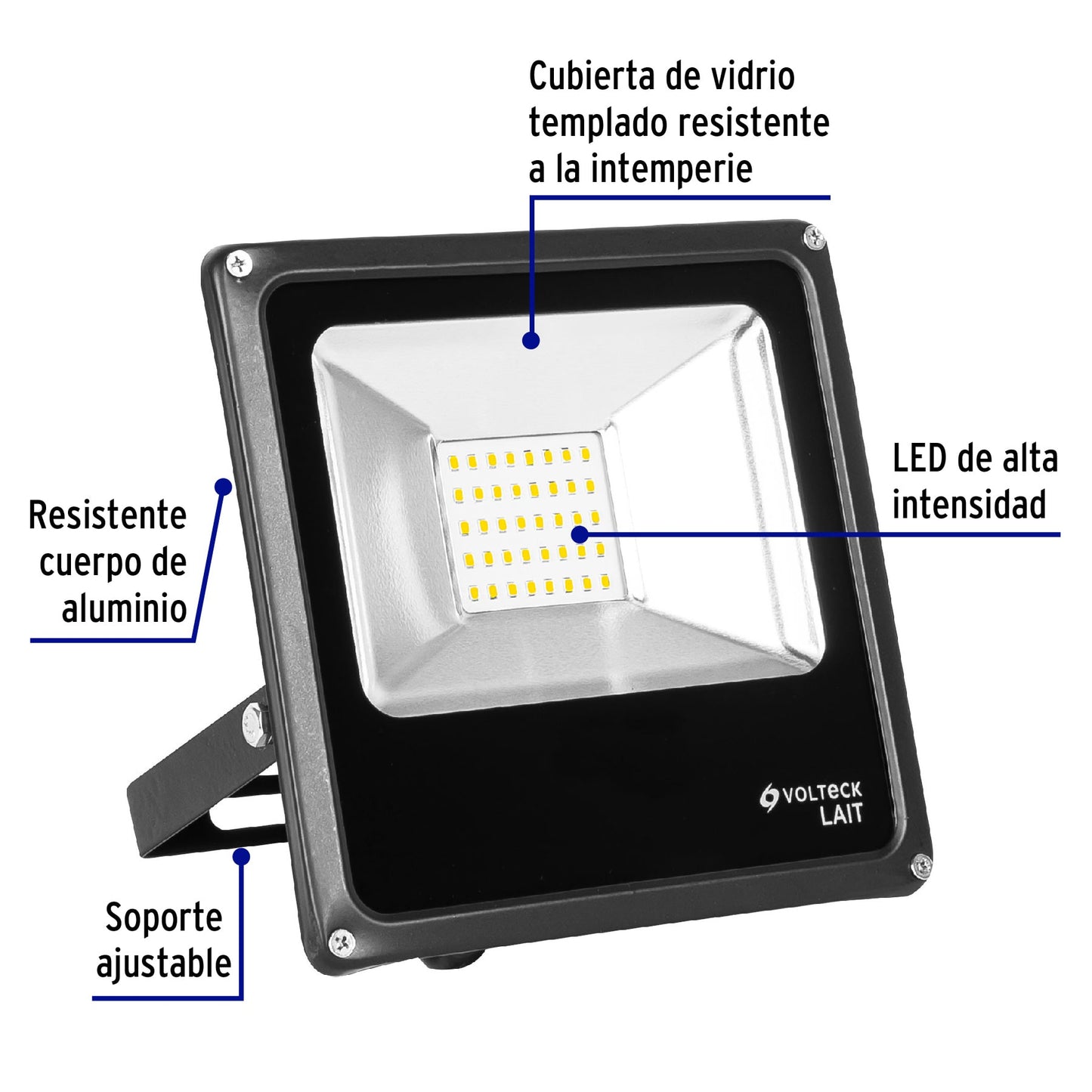 Reflector LED para exteriores 20W 6500K, VOLTECK | REF-301L | 48219