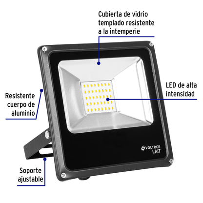 Reflector LED para exteriores 20W 6500K, VOLTECK | REF-301L | 48219