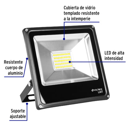 Reflector LED para exteriores 30W 6500K, VOLTECK | REF-302L | 48220