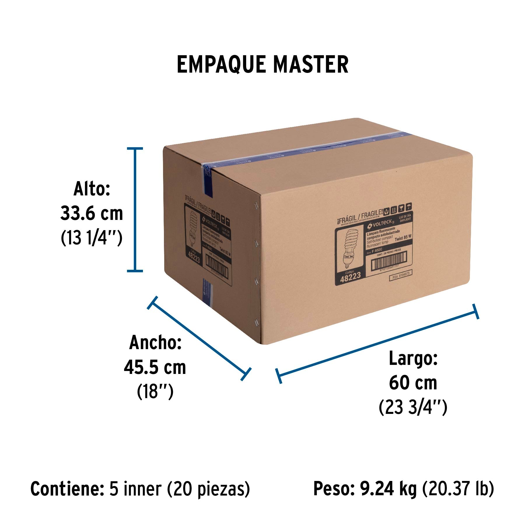 Lámpara espiral T5 85 W alta potencia luz de día, caja | F-85EC | 48223