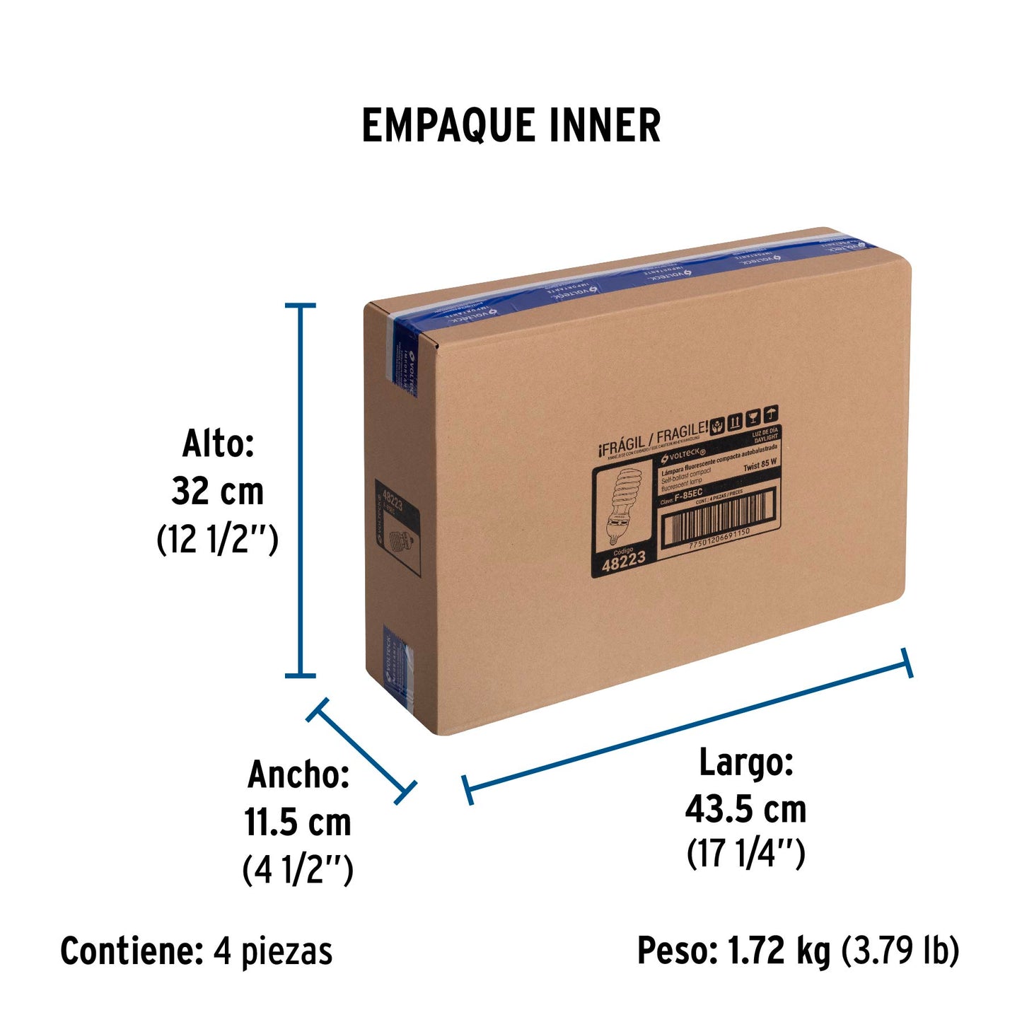 Lámpara espiral T5 85 W alta potencia luz de día, caja | F-85EC | 48223