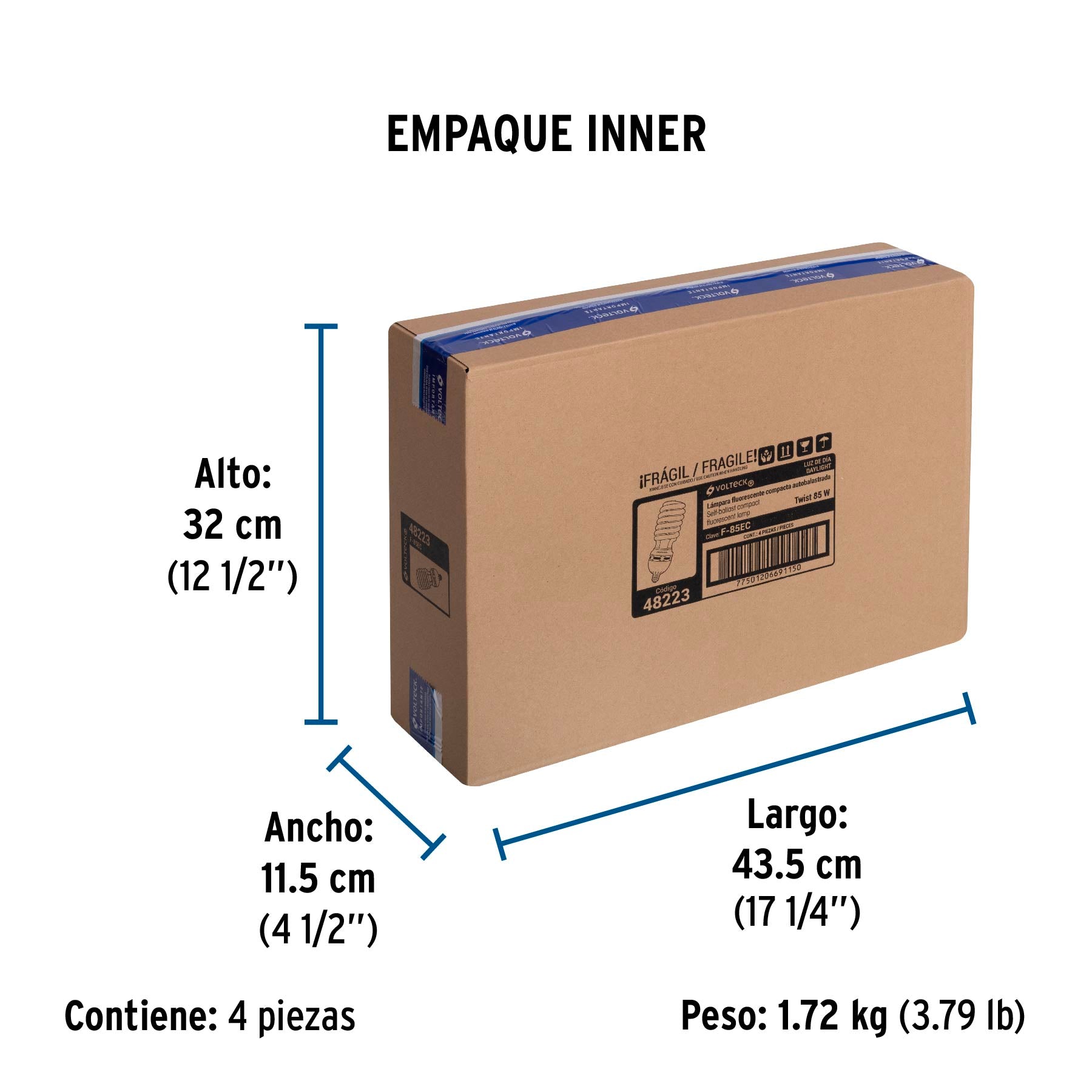 Lámpara espiral T5 85 W alta potencia luz de día, caja | F-85EC | 48223