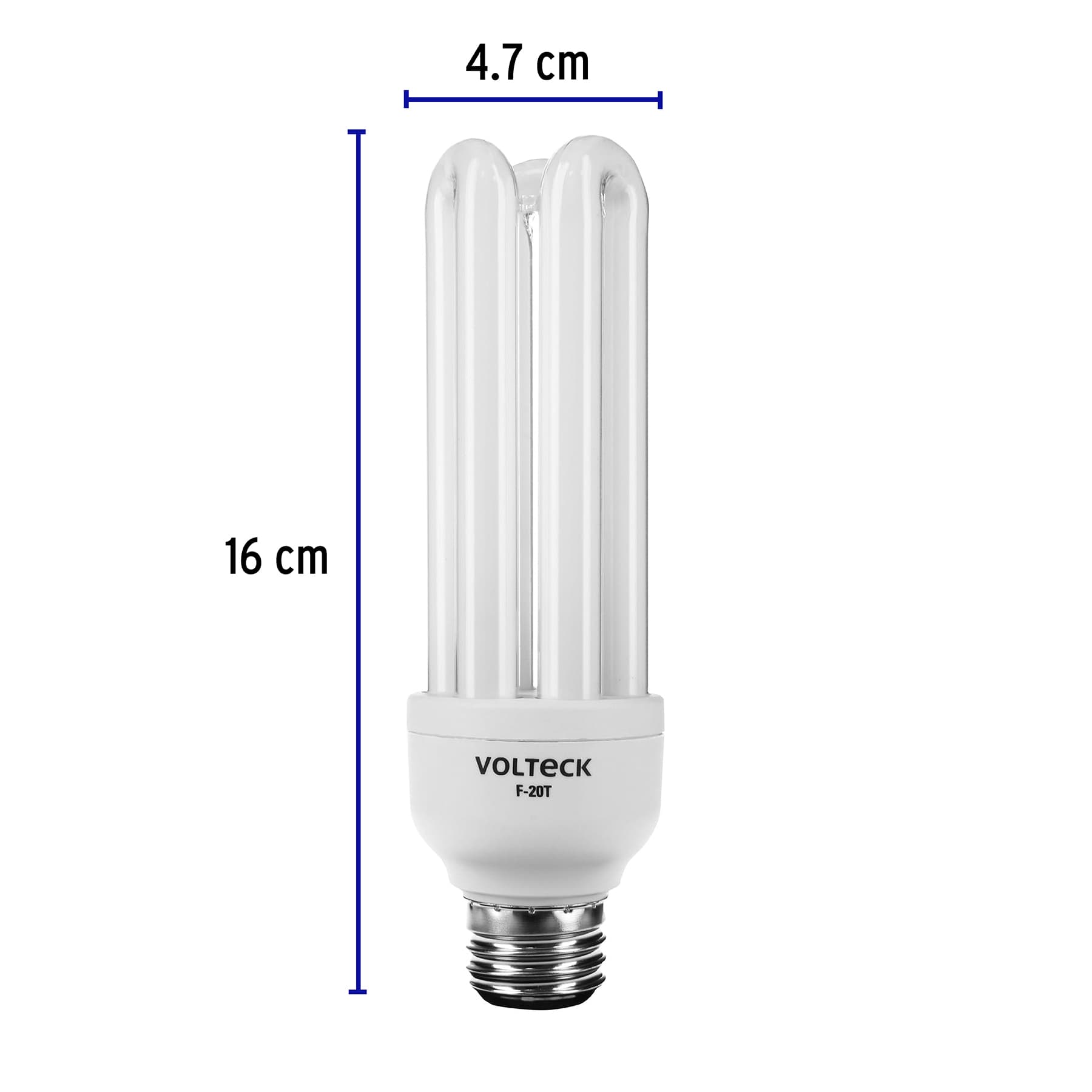 Lámpara triple T4 20 W luz de día en blíster, Volteck | F-20T | 48226