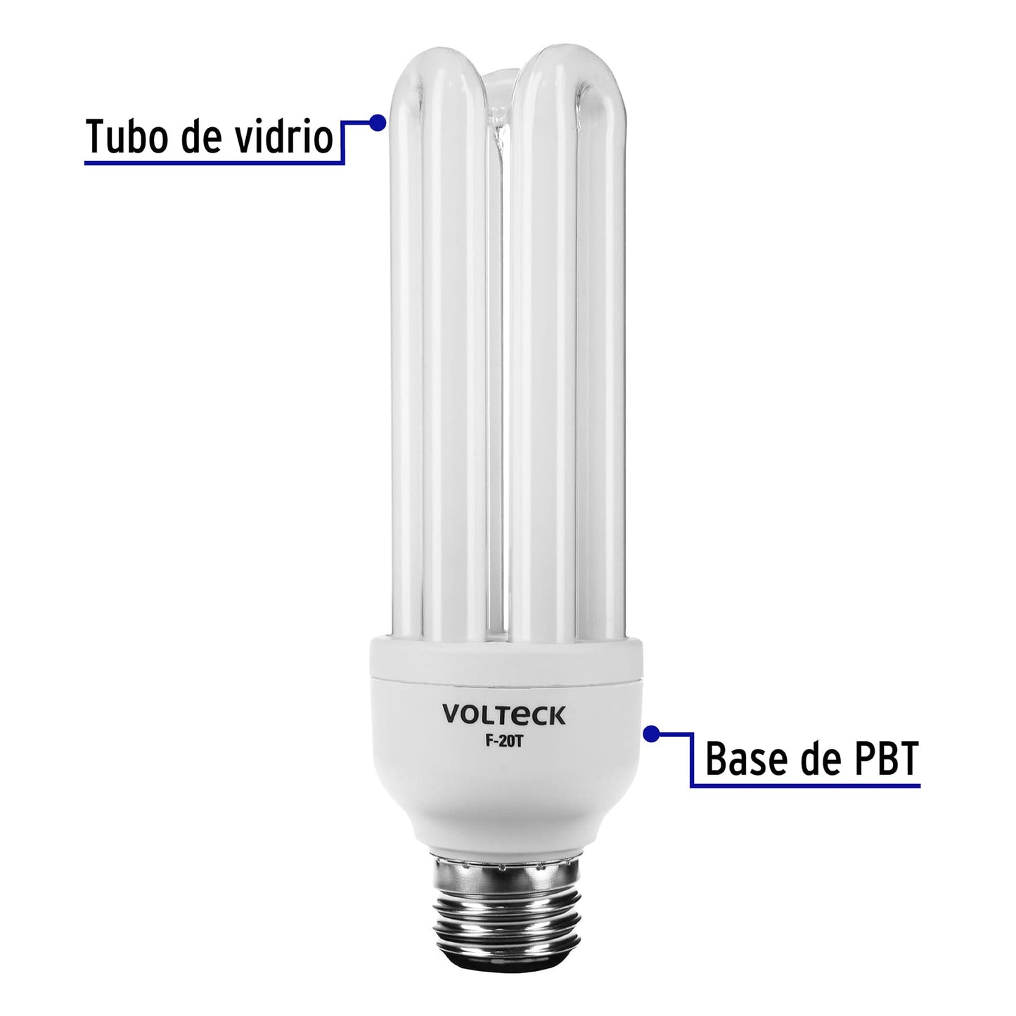 Lámpara triple T4 20 W luz de día en blíster, Volteck | F-20T | 48226