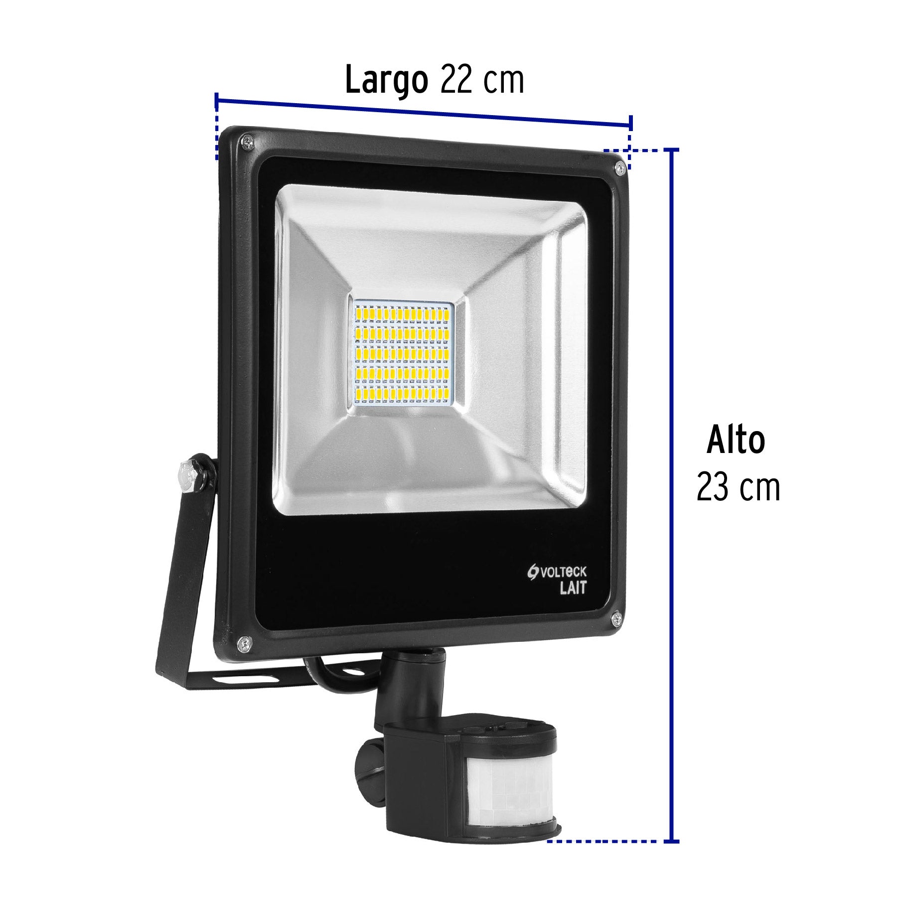 Reflector LED para exteriores 30W 6500K con sensor, VOLTECK | REF-902L | 48230