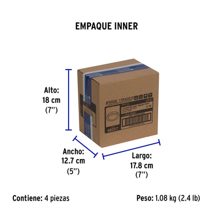 Luminario LED plafón 12W 3000K, redondo, blanco, VOLTECK | PLA-205LC | 48257