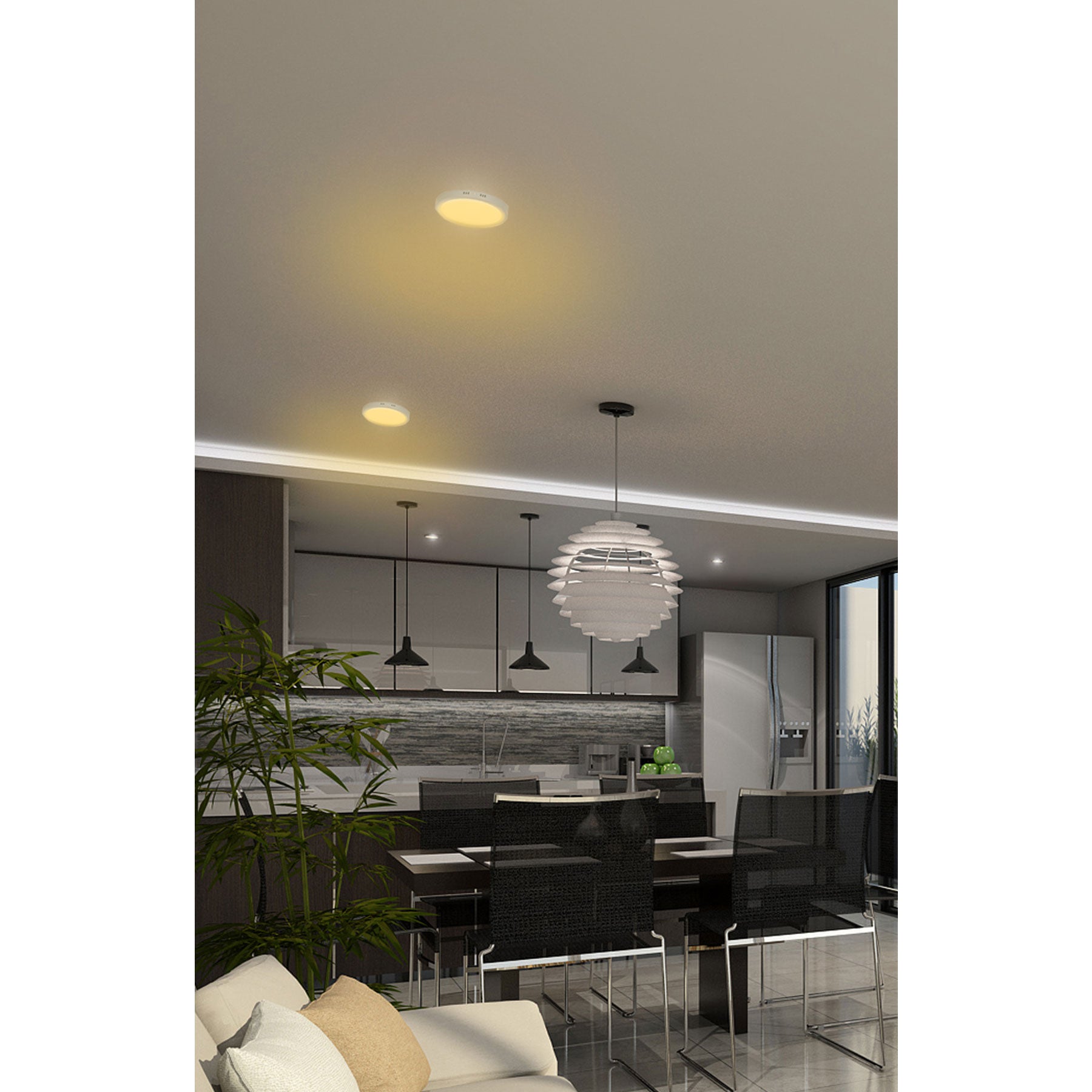 Luminario LED plafón18W 3000K, redondo, blanco, VOLTECK | PLA-207LC | 48258