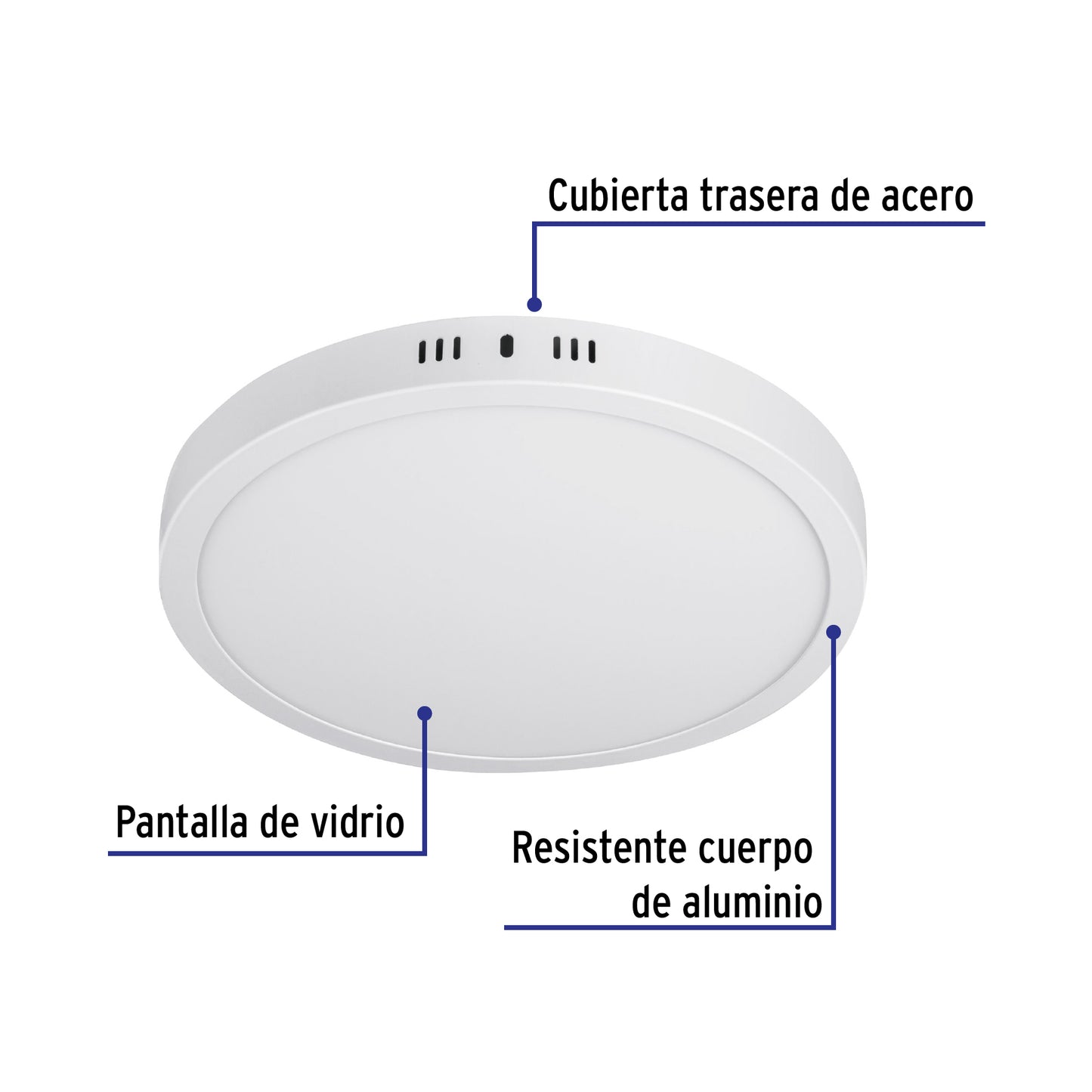 Luminario LED plafón24W 3000K, redondo, blanco, VOLTECK | PLA-209LC | 48259