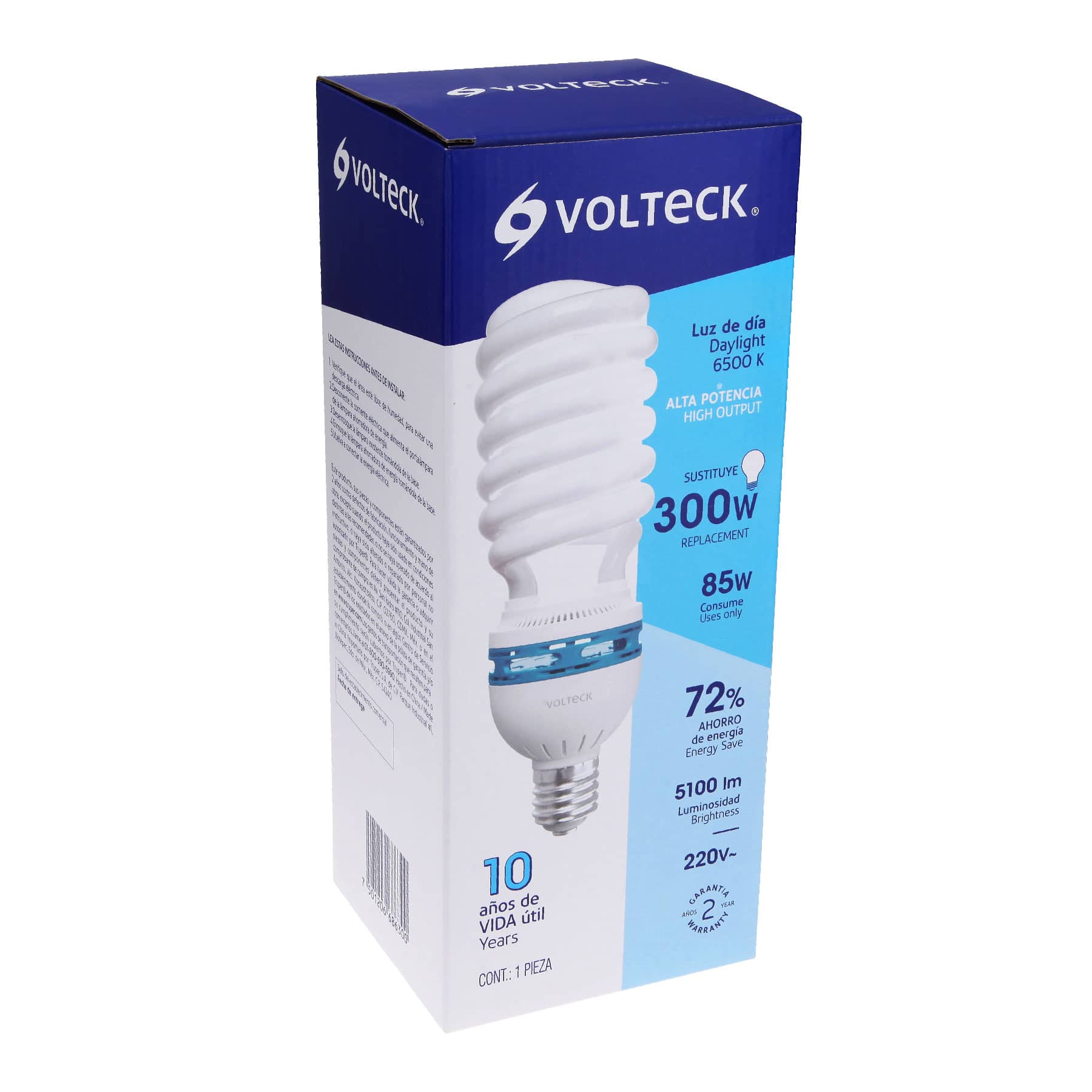 Lámpara espiral 85 W base mogul E39 220 V luz día, caja | F-85EXC | 48260