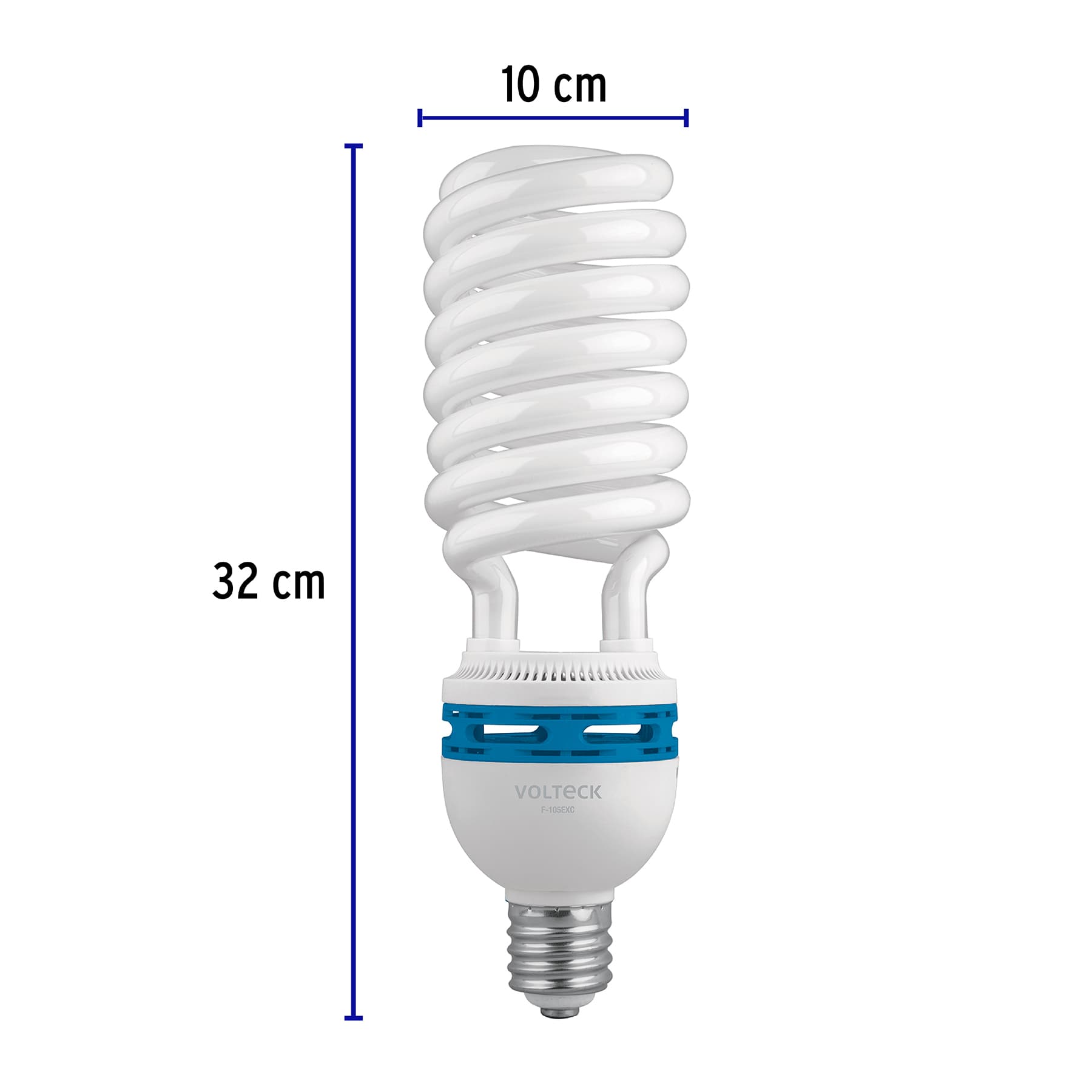 Lámpara espiral 105 W base mogul E39 220 V luz día, caja | F-105EXC | 48261