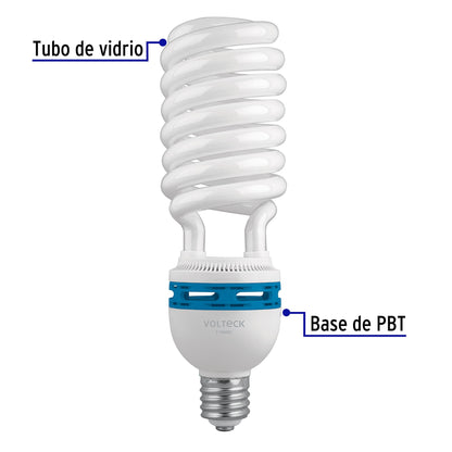Lámpara espiral 105 W base mogul E39 220 V luz día, caja | F-105EXC | 48261