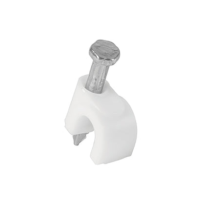 Bolsa con 20 grapas blancas de 6 mm para cable redondo | GCU-6B | 48272