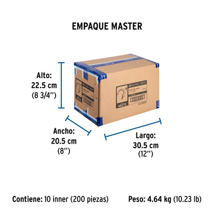 Bolsa con 20 grapas blancas de 6 mm para cable redondo | GCU-6B | 48272