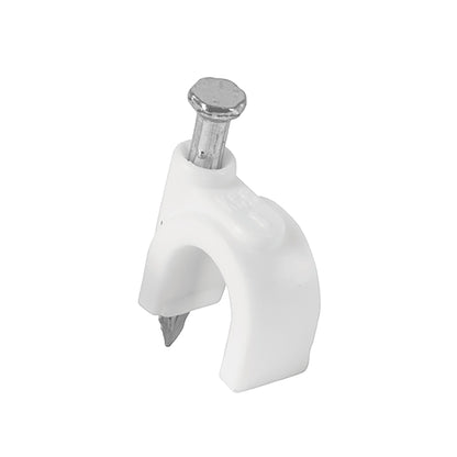 Bolsa con 20 grapas blancas de 8 mm para cable redondo | GCU-8B | 48273