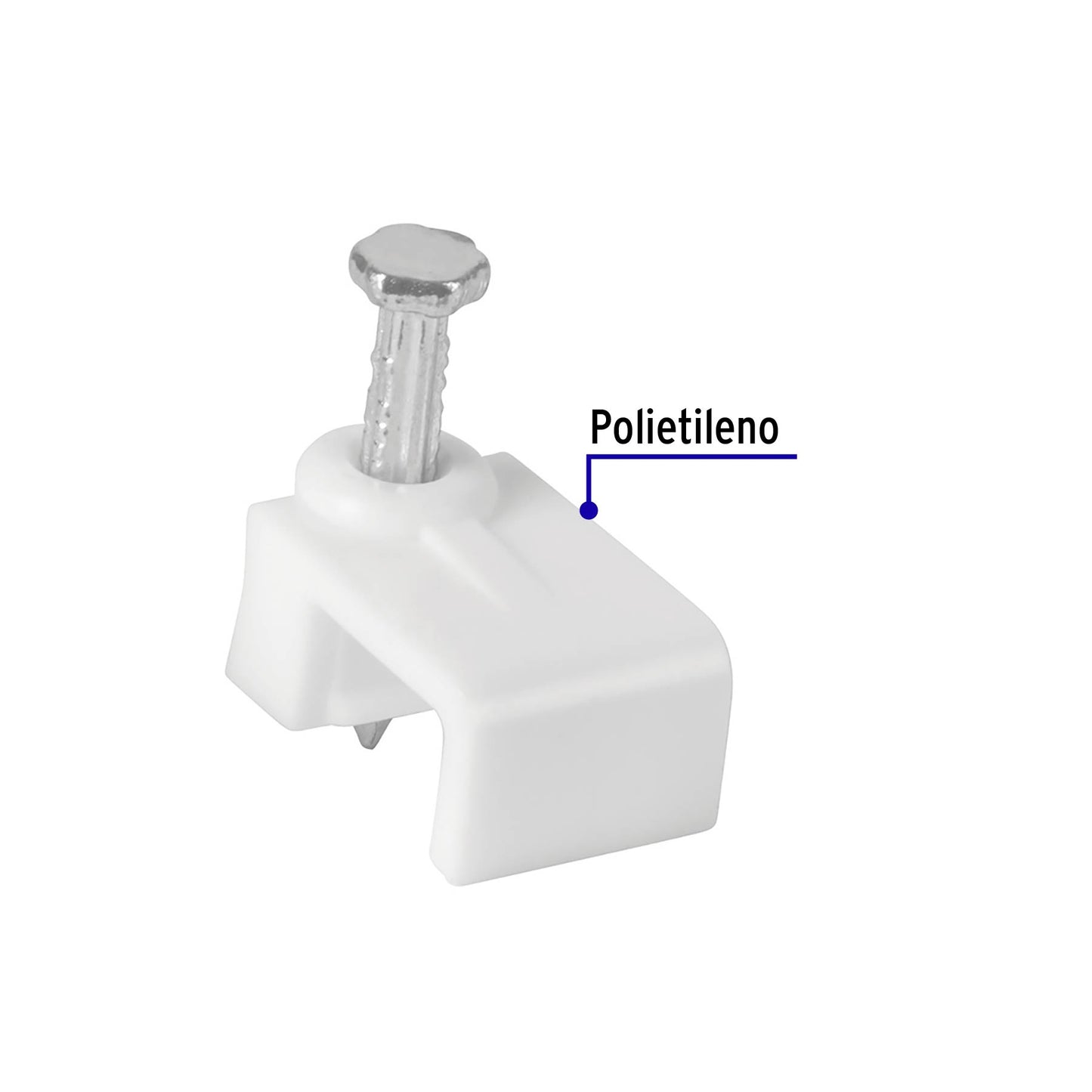 Bolsa con 20 grapas blancas de 5 x 8.5 mm para cable plano | GPL-8B | 48278