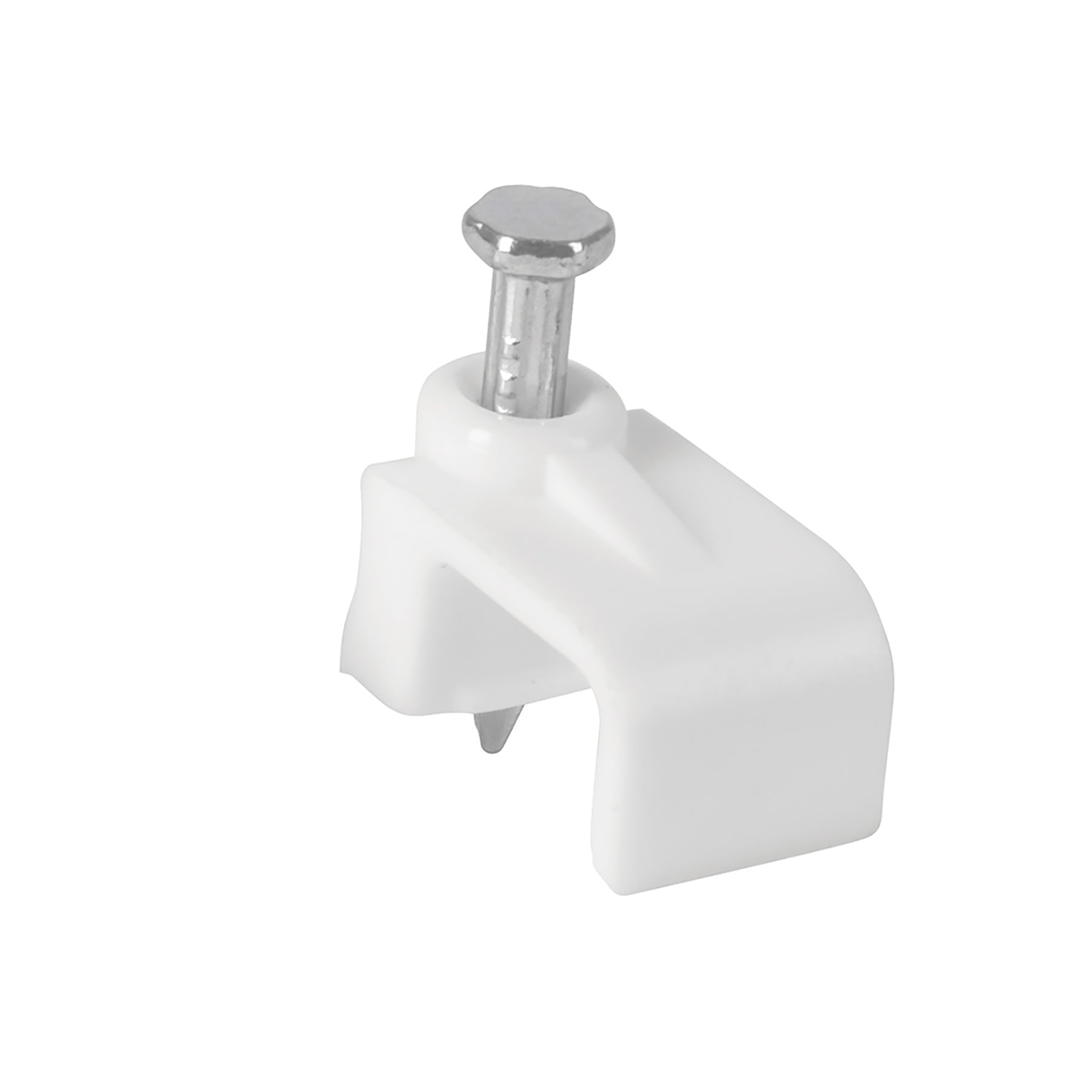 Bolsa con 20 grapas blancas de 6 x 9.5 mm para cable plano | GPL-10B | 48279