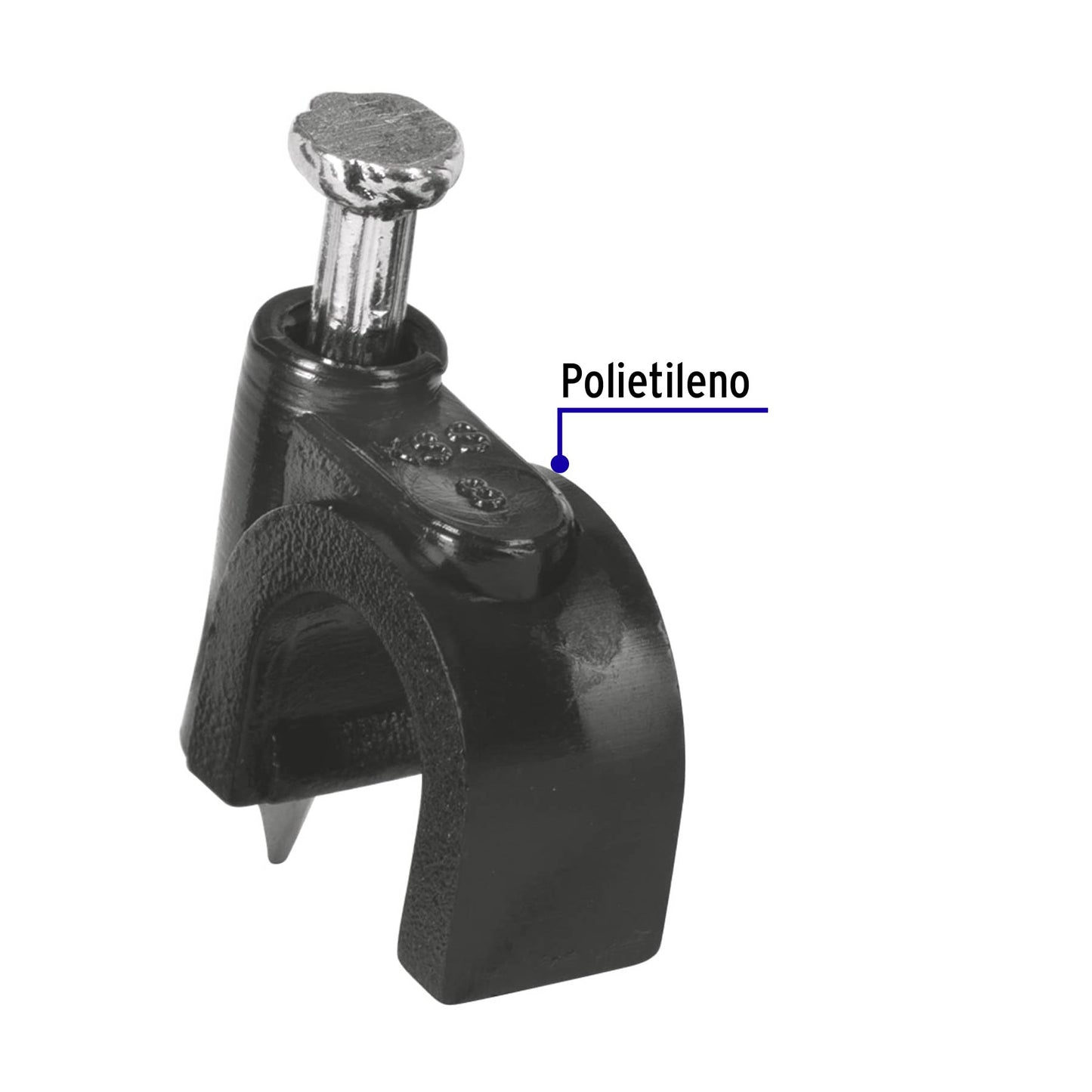 Bolsa con 20 grapas negras de 8 mm para cable redondo | GCU-8N | 48281